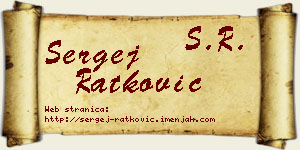 Sergej Ratković vizit kartica